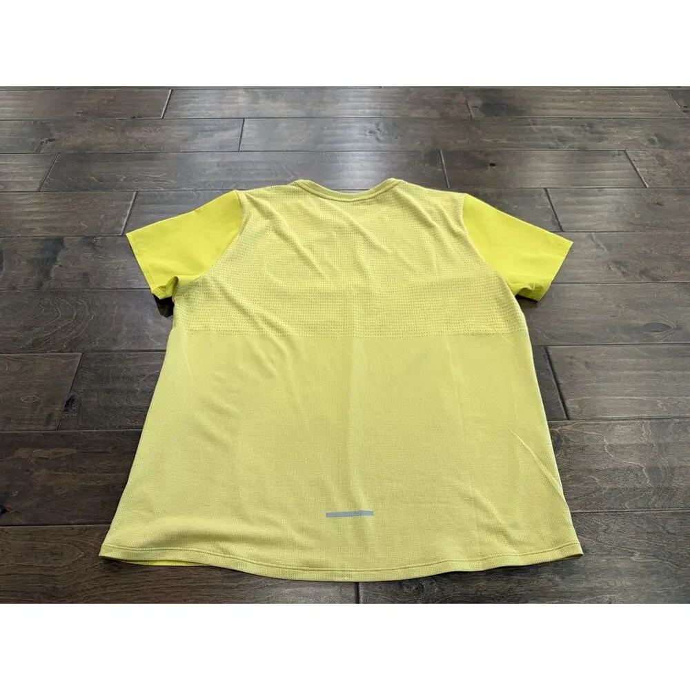 The North Face Mens Yellow Flex Short-Sleeve Running Training T-Shirt Size L